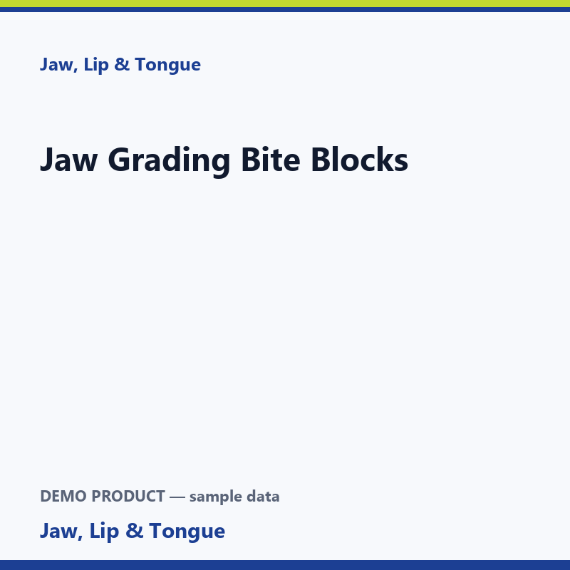 Jaw Grading Bite Blocks