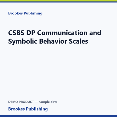 CSBS DP Communication and Symbolic Behavior Scales