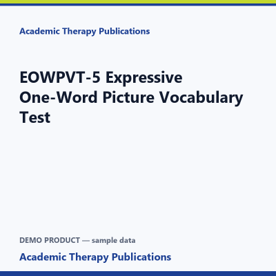 EOWPVT-5 Expressive One-Word Picture Vocabulary Test