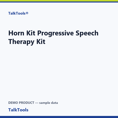 Horn Kit Progressive Speech Therapy Kit