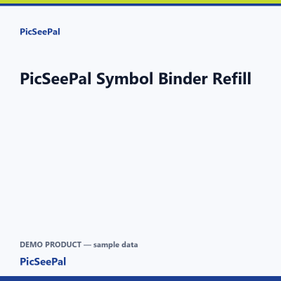 PicSeePal Symbol Binder Refill