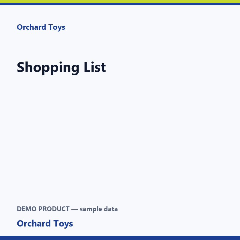 Shopping List