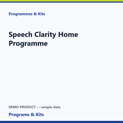 Speech Clarity Home Programme